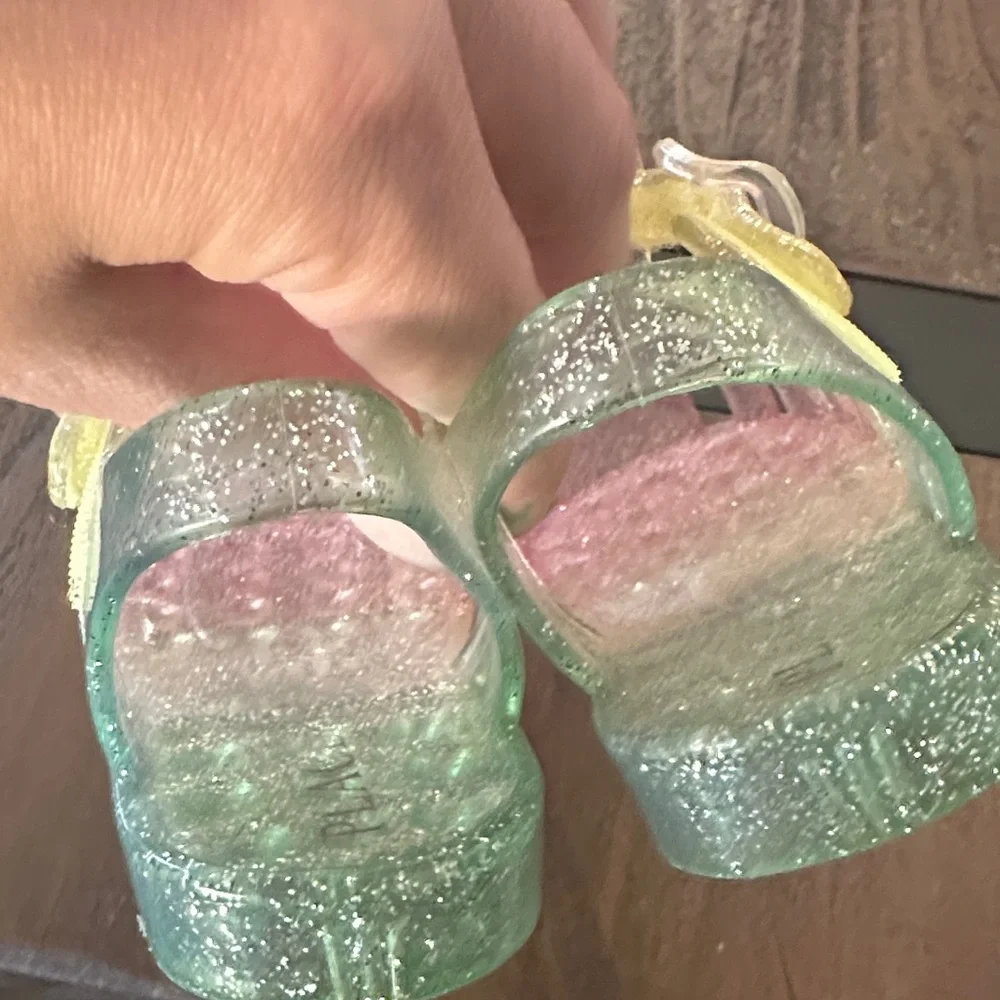Kids Glitter Jelly Sandals toddler size 8